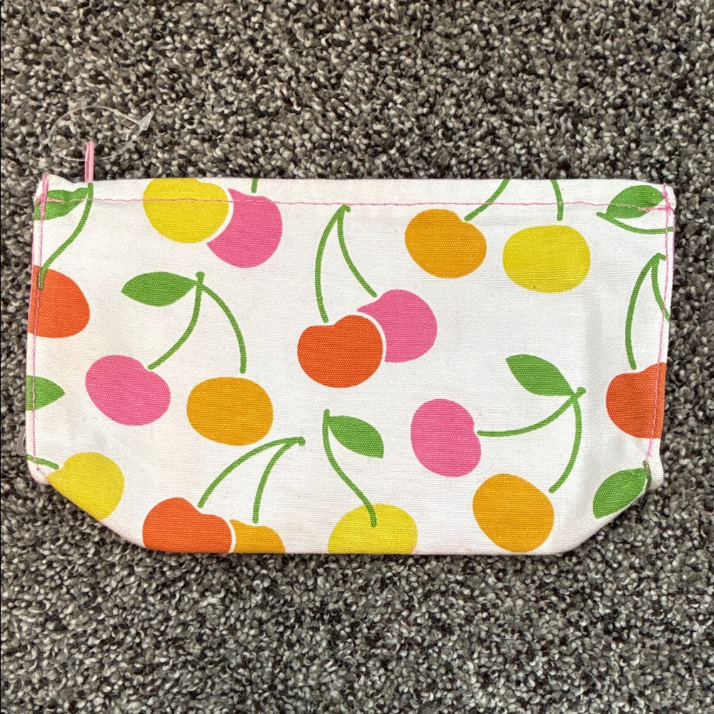 Cosmetic Makeup Bag, Colorful Cherry Print